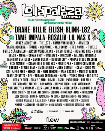 Lollapalooza Festival Argentinien 2023 Artwork