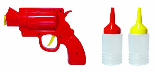 Ketchup Senf Pistole Ketchup Gun mit 2 Tanks Scherzartikel