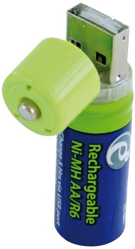 Energenie EG-BA-001 Wiederaufladbare AA-Batterien mit USB-Schnittstelle (Inhalt 2 Stück)