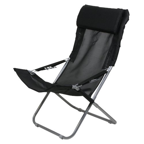 10T Maxi Chair - Camping-Stuhl Relax Hochlehner mit Kopfpolster 4-fach verstellbar faltbar