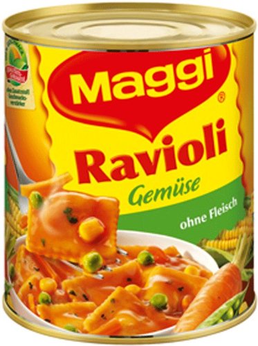 Maggi Gemüse-Ravioli in Tomatensauce, 6er Pack (6 x 800 g Dose)