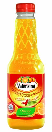 Valensina Frühstücks-Orange 100% Fruchtgehalt, 6er Pack (6 x 1 l Flasche)