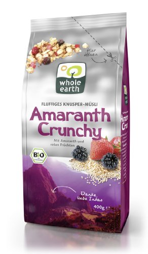 Whole Earth Amaranth Crunchy & Berries, 3er Pack (3 x 400 g Beutel) - Bio