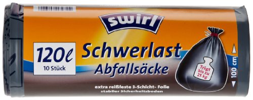 Melitta Swirl Schwerlast-Säcke, 120l, 3er Pack (3 x 10 Stück)