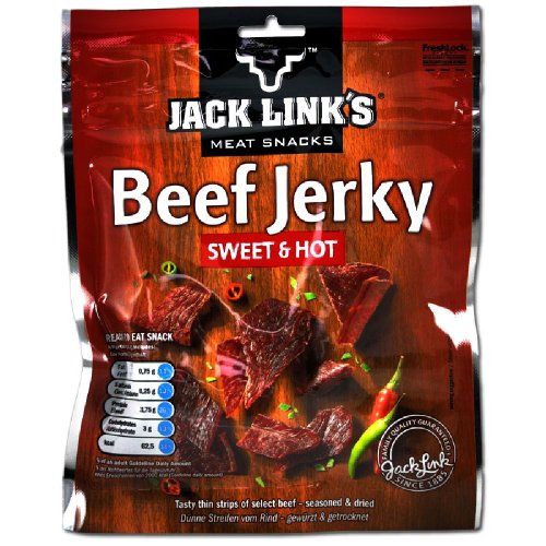 Jack Link's  Beef Jerky Sweet & Hot, 2er Pack (2 x 75 g Tüte)