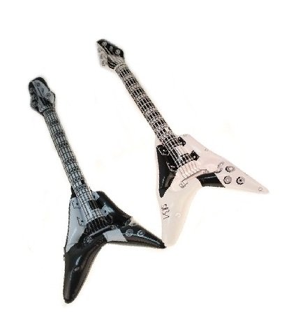 aufblasbare Gitarre in schwarz oder weiß [Spielzeug]