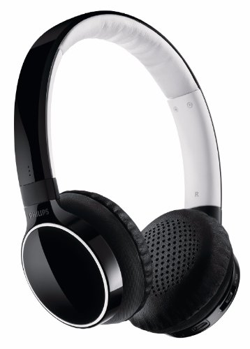 Philips SHB9100/00 Bluetooth Kopfhörer mit Freisprechfunktion (USB Ladekabel 3,5mm), schwarz