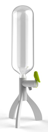 Qualy QL10123W-G Wasserspender Aufsatz für PET Flaschen Thirsty Bird Kunststoff, grün