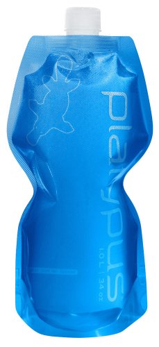 Platypus SoftBottle - leichte, flexible und BPA freie Trinkflasche mit *Schraubverschluß* (1,0 Liter, blau)