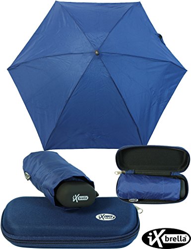 iX-brella mini - Schirm - Regenschirm im Etui - leicht und winzig - blau