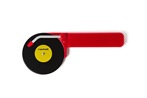 Pizzaschneider -Top Spin Pizza Cutter - Vinylplattenspieler-Form