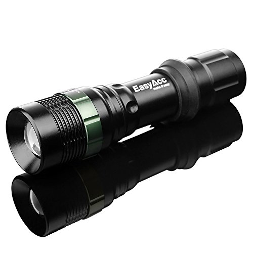 EasyAcc® Taschenlampe 500lm 3-in-1 mit Cree LED Taschenlampe, Fahrradlampe und Kopflampe mit Einstellbarem Fokus, inkl. Kostenlosem Hand und Kopfband