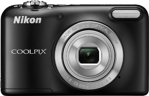 Nikon Coolpix L29 Digitalkamera (16 Megapixel, 5-fach opt. Weitwinkel-Zoom, 6,9 cm (2,7 Zoll) LCD-Display, HD) Kit inkl. 4GB Speicherkarte und Kameratasche schwarz