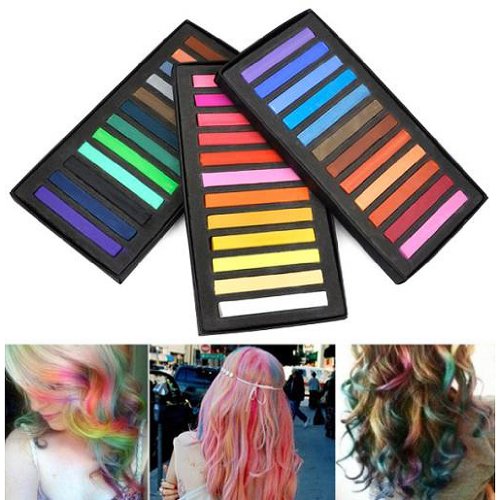 SODIAL(R) Neu 36 pcs Temporary color Hair DYE Soft Pastels Chalk Salon Non-Toxic Fashion