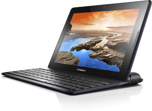 Lenovo A10-70 25,7 cm (10,1 Zoll, 1280*800 IPS) Tablet (MTK 8121, 1,3GHz, 1GB RAM, 16GB eMMC, Android 4.2) blau mit Tastatur
