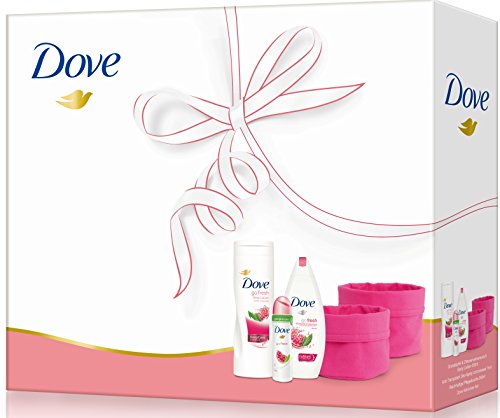 Dove Women Geschenkpack: Duschgel, Bodylotion, Deospray und Körbchenset