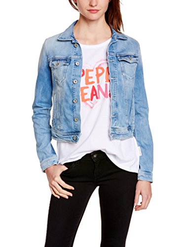 Pepe Jeans Damen Jeansjacke, Core Jacket, Gr. 36 (Herstellergröße: S), blau (Denim)