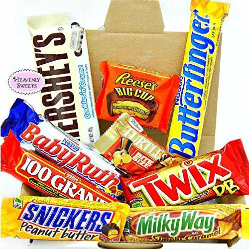 Heavenly Sweets Amerikanischer Schokolade Geschenkkorb - Small - weiße Schachtel