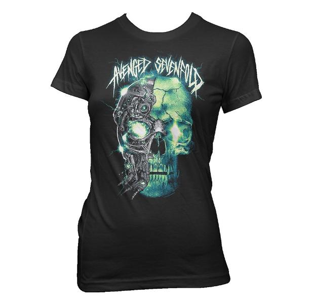 Avenged Sevenfold Cyborg Skull Girl-Shirt